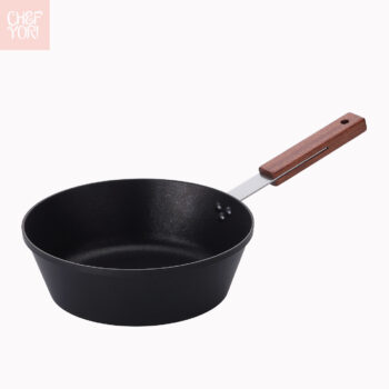 Black Edge Wokpan is a Heavy duty die cast aluminum non-stick cookware. It comes with a strong wooden handle. You can buy Wholesale from Chef Yori Cookware.
