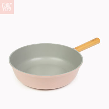 Moksha Wokpan is a Heavy duty die cast aluminum non-stick cookware. It comes with a strong solid woodern handle. You can buy Wholesale from Chef Yori.